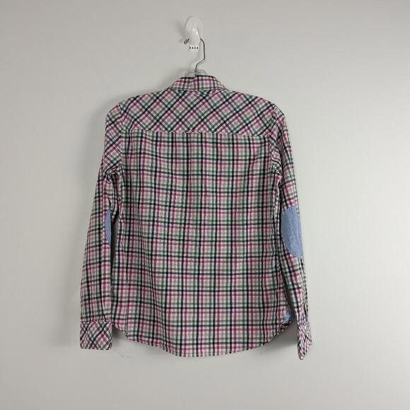 H&M Kids' Academia Plaid Patchwork Elbow Shirt approximate Size 10Y - Picture 3 of 5